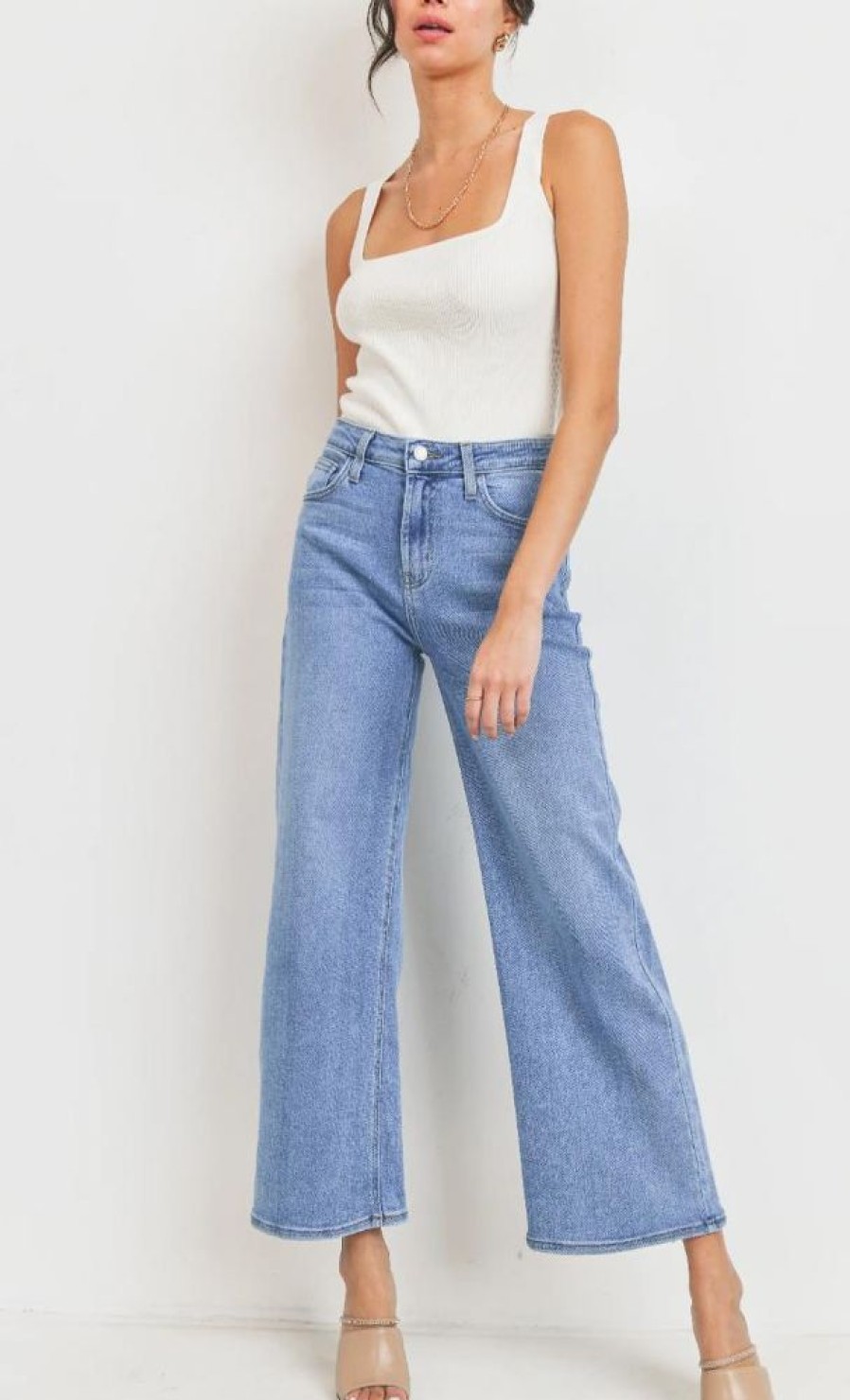 Clothing Just Black Denim | The Classic Wide Leg Medium Wash