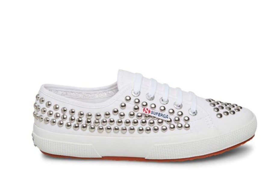 Shoes Superga | Superga -White Studded-