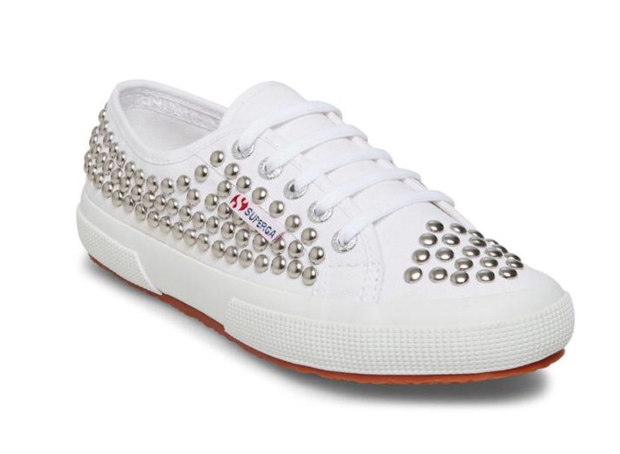 Shoes Superga | Superga -White Studded-