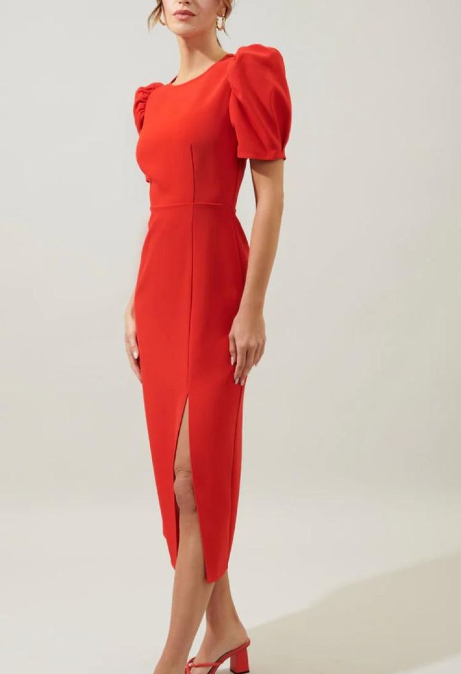 Clothing Sugar Lips | Boss Lady Dress Red