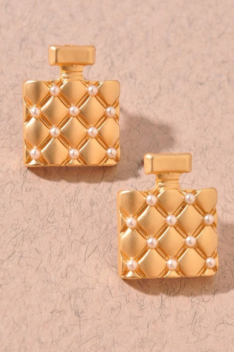 Accessories Merveille | No.5 Earrings Gold/Ivory