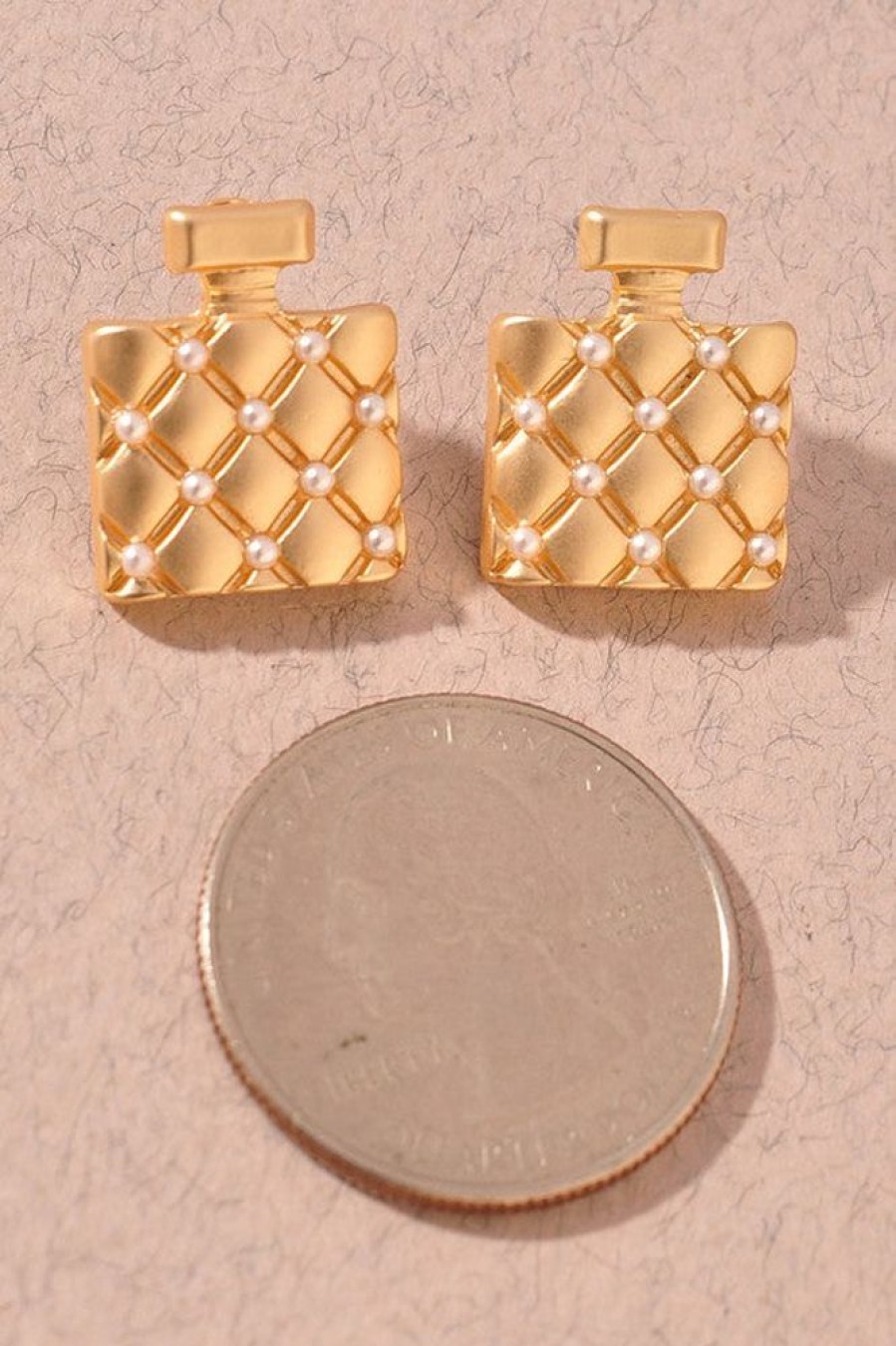 Accessories Merveille | No.5 Earrings Gold/Ivory