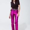 Clothing Q2 | Style Queen Pants Fuchsia Metallic