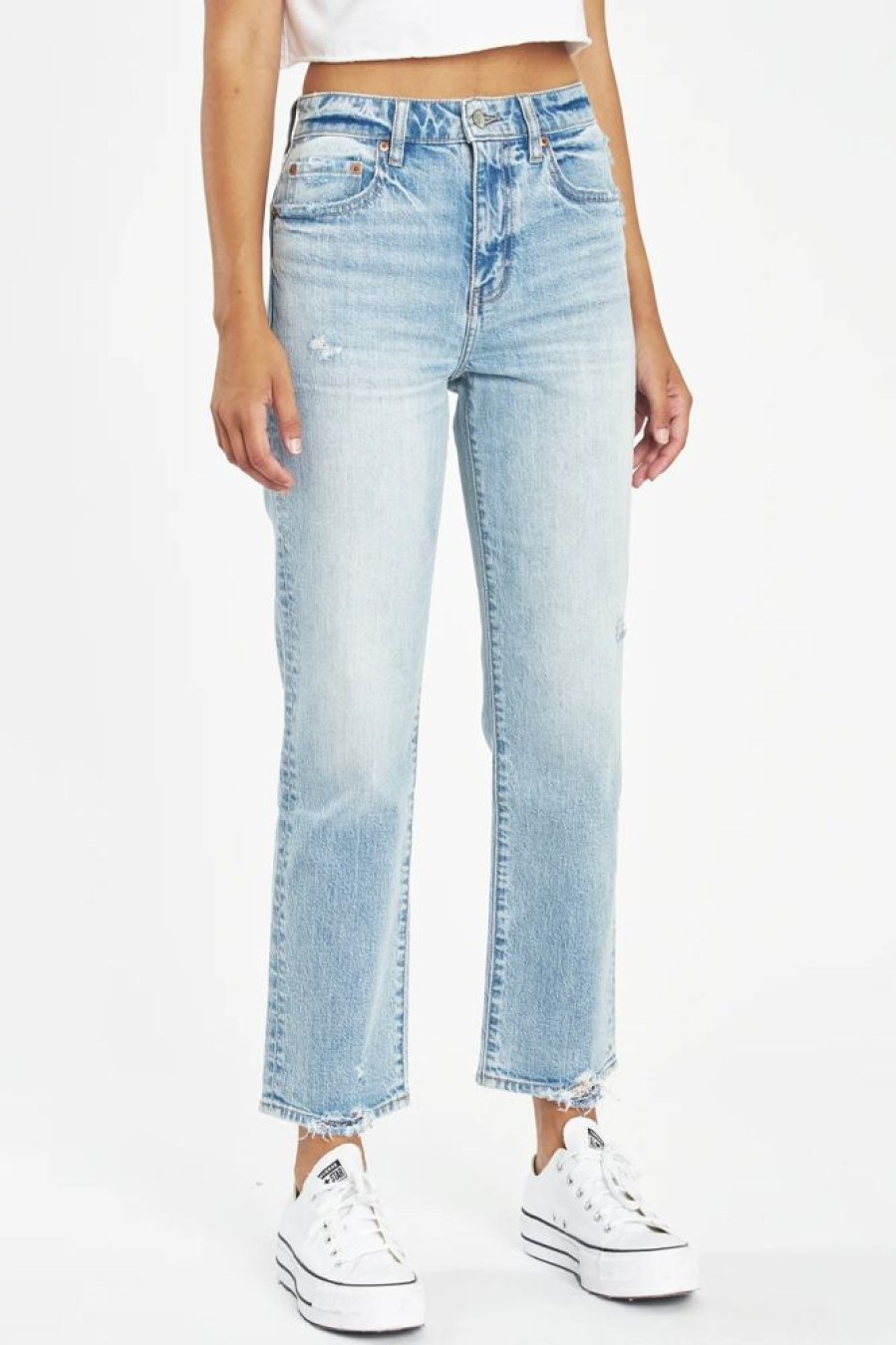 Clothing Daze | Daze Straight Up Hr Jeans Light Wash