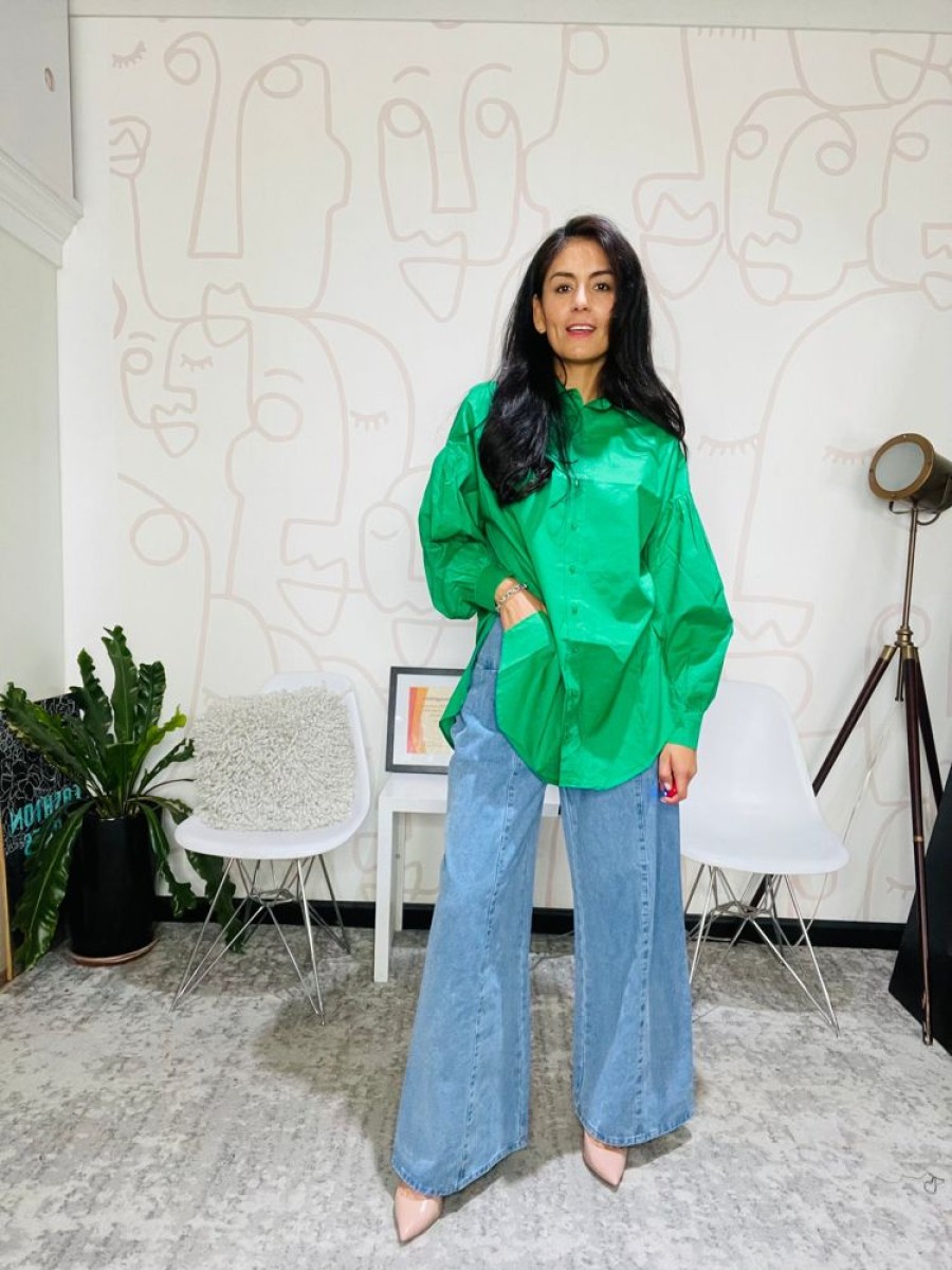 Clothing Apricot Inc | Coco Oversized Shirt Green