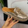 Shoes 42 Gold | 42 Anri Loafer Mules- Gold