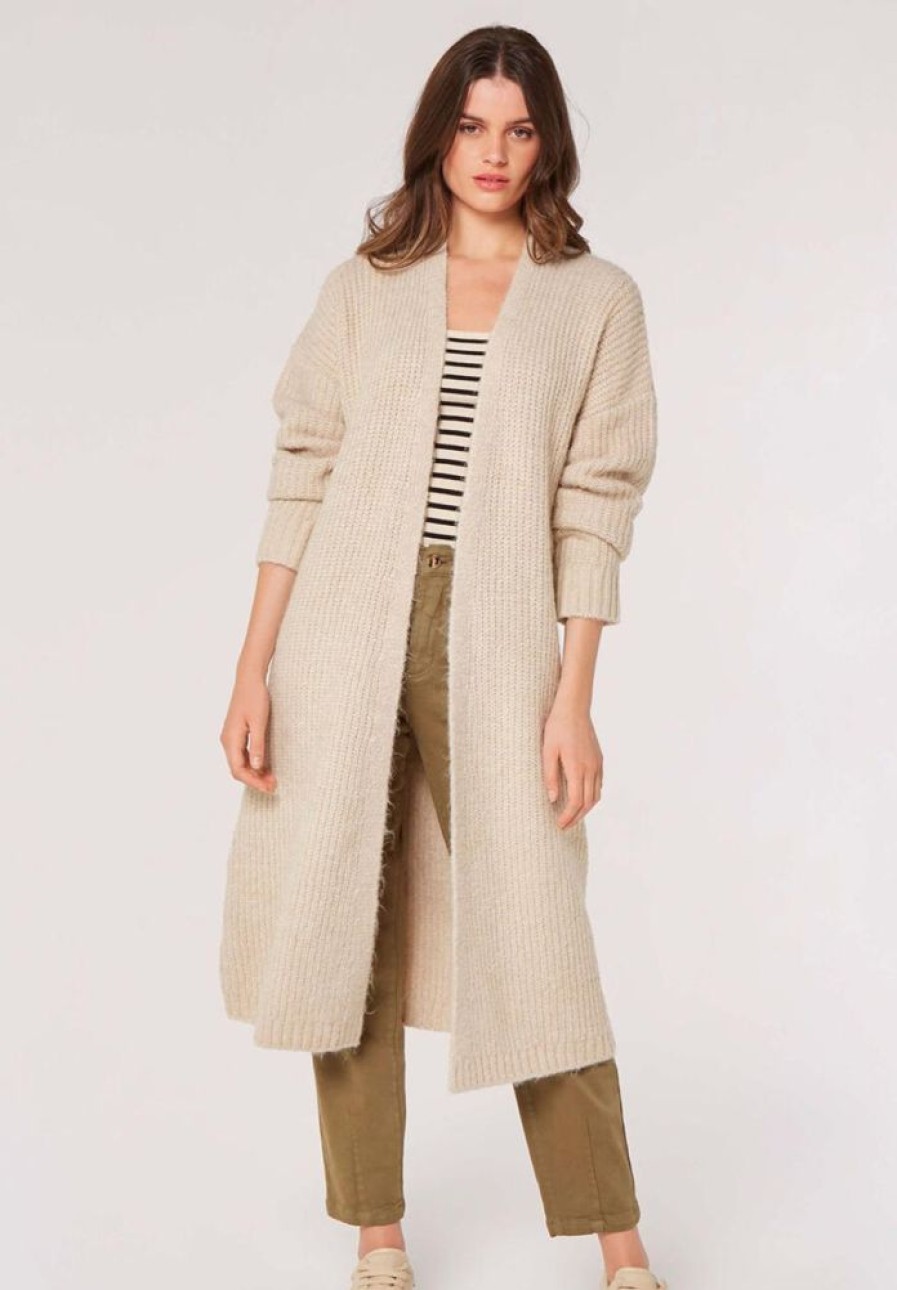 Clothing Apricot Inc | Luxe Longline Cardigan Stone