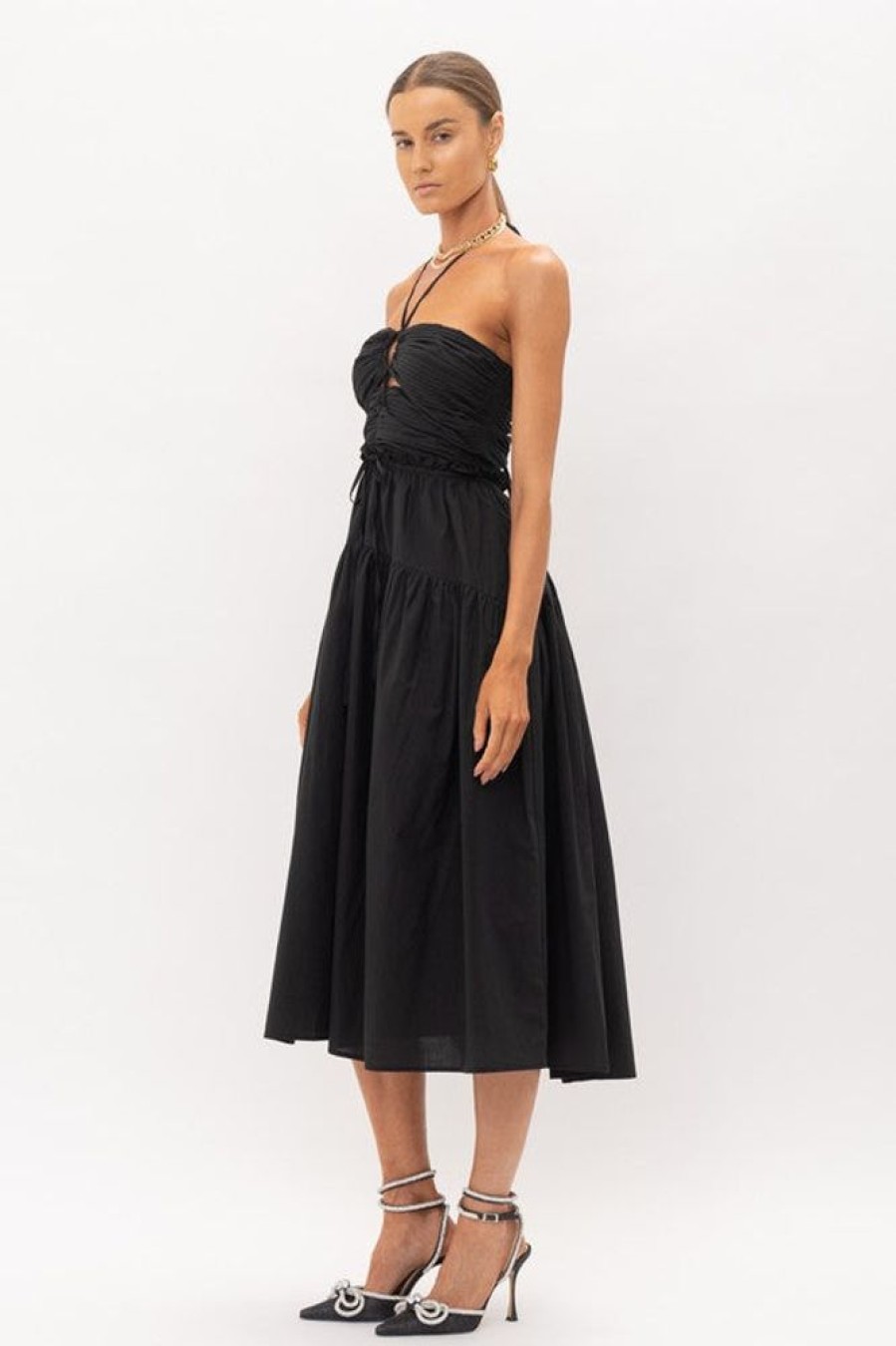 Clothing Sofie the label | Delphine Poplin Dress Black