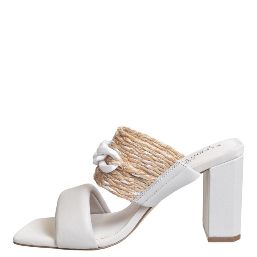 Shoes NAKED FEET | Naked Feet - Propriety In Heeled Sandals Raffia