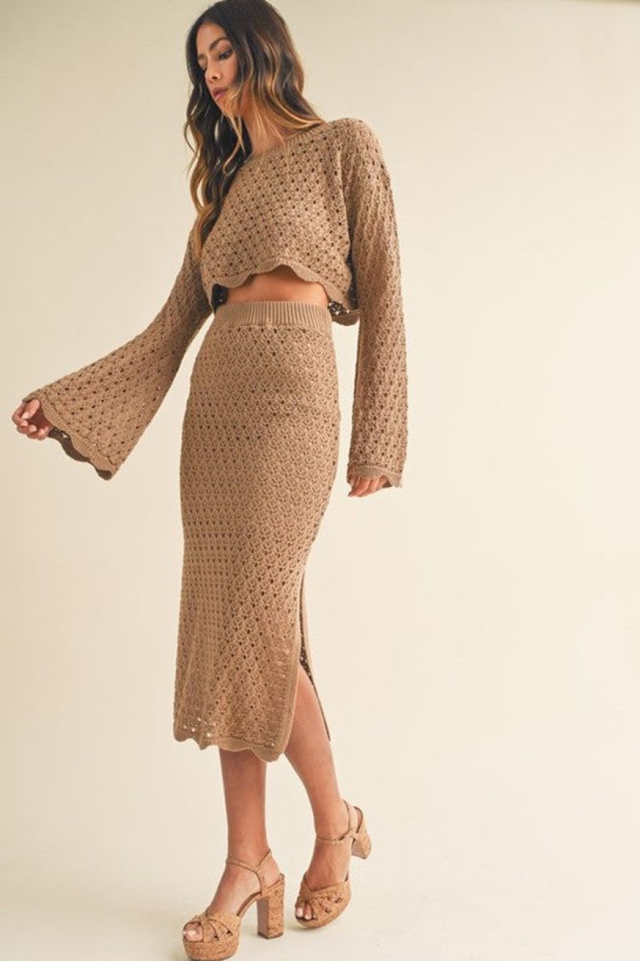 Clothing Mable | Ruby Crochet Set Mocha