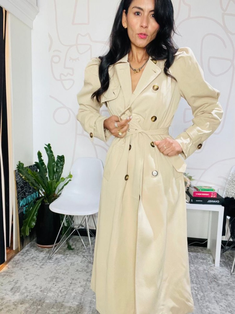 Clothing Tea & Cup | Camila Trench Coat Camel