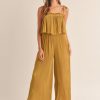 Clothing Mable | Victoria Pleated Jumpsuit Mustard