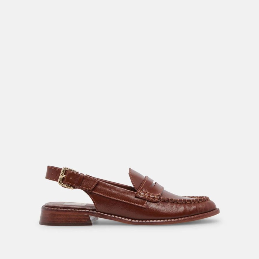 Shoes Dolce Vita | Dolce Vita -Hardi Loafers- Brown Crinkle Patent Leather