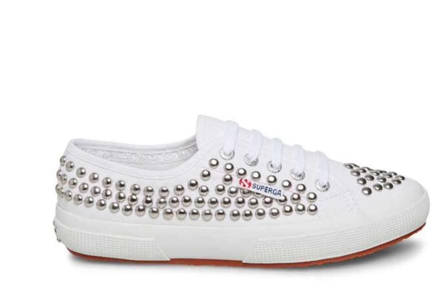 Shoes Superga | Superga -White Studded-