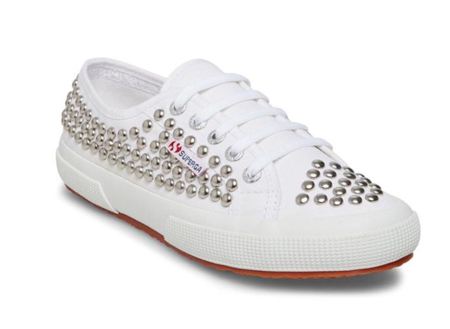 Shoes Superga | Superga -White Studded-