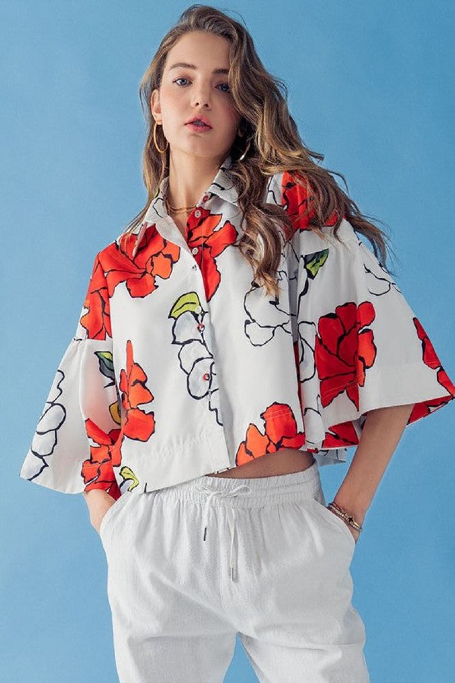 Clothing Trend Notes | Elsie Blossom Top Red