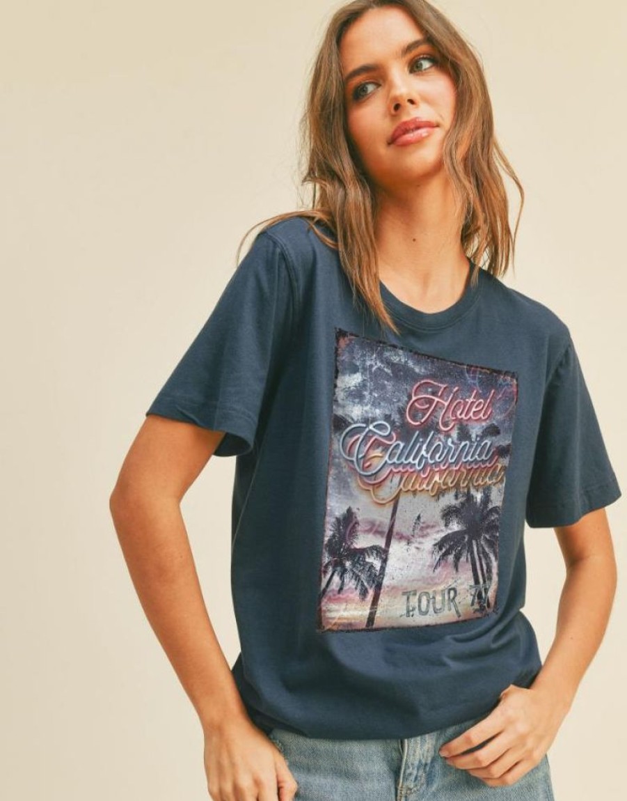 Clothing HonesTee | Hotel California Tee Navy