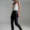 Clothing Q2 | Lilian Faux Leather Pants Black