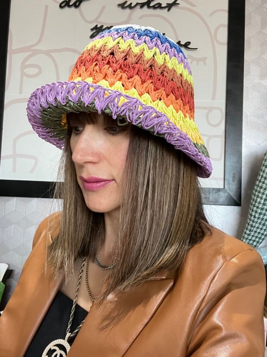 Accessories Q2 | Gaby Bucket Hat Rainbow