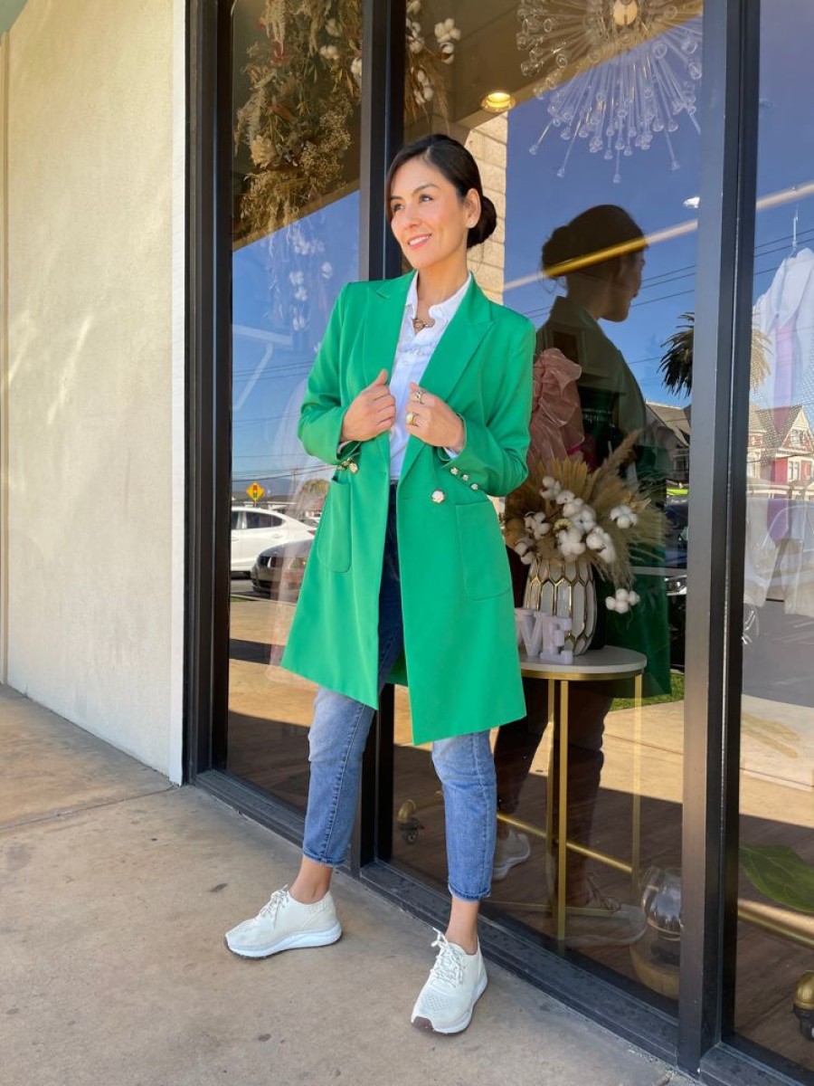 Clothing Cezele | Jillian Coat Green