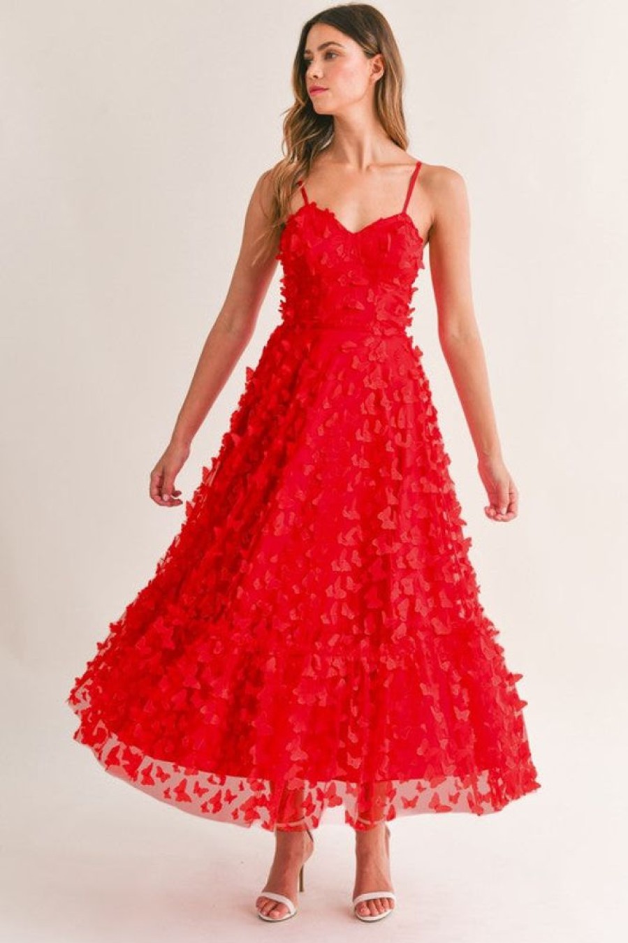 Clothing Mable | Isabelle Tulle Dress Red