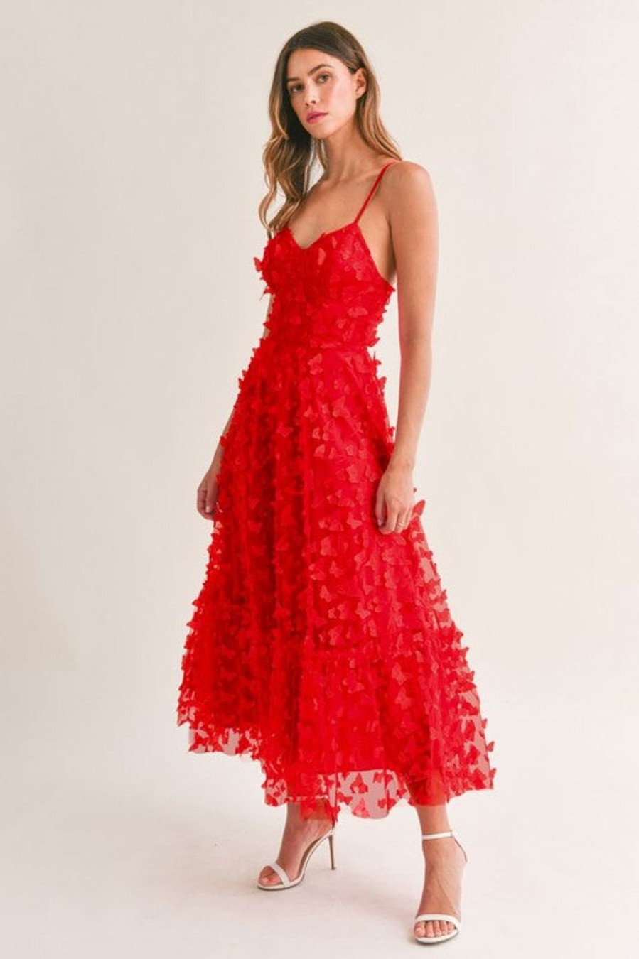 Clothing Mable | Isabelle Tulle Dress Red