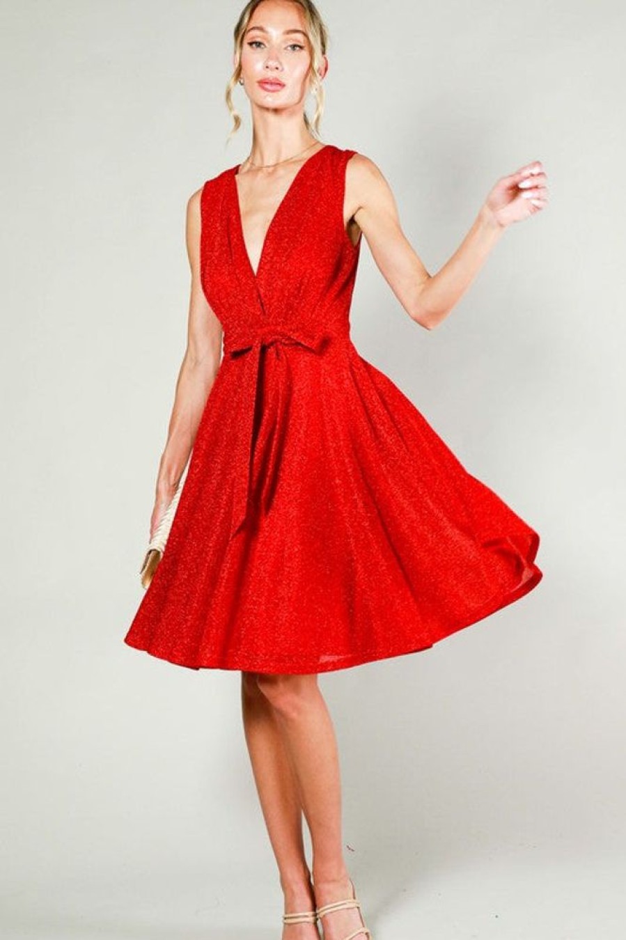 Clothing Vine & Love | Evaluna Dress Red