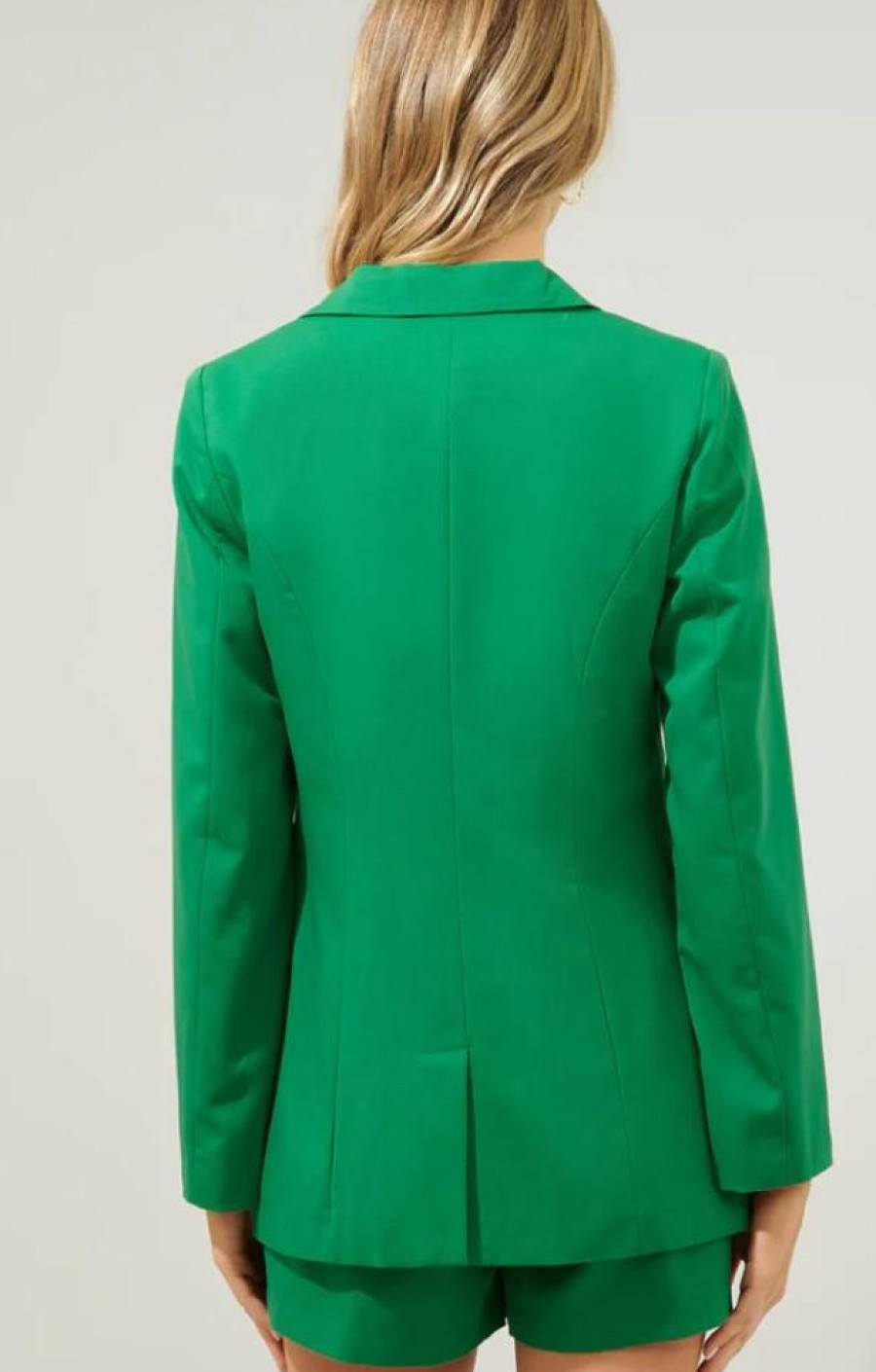 Clothing Sugar Lips | Power Moves Blazer Green