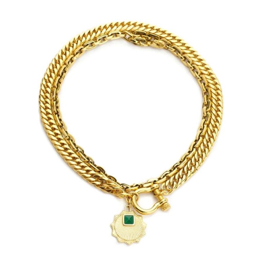 Accessories Artizan Joyeria | Artizan -Emerald Herradura- Gold/Silver