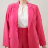 Clothing Sugar Lips | Angela Plus Blazer Fuchsia