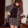 Clothing Lucy Paris | Lucy Paris -Iman Plaid Mini Skirt- Black Plaid