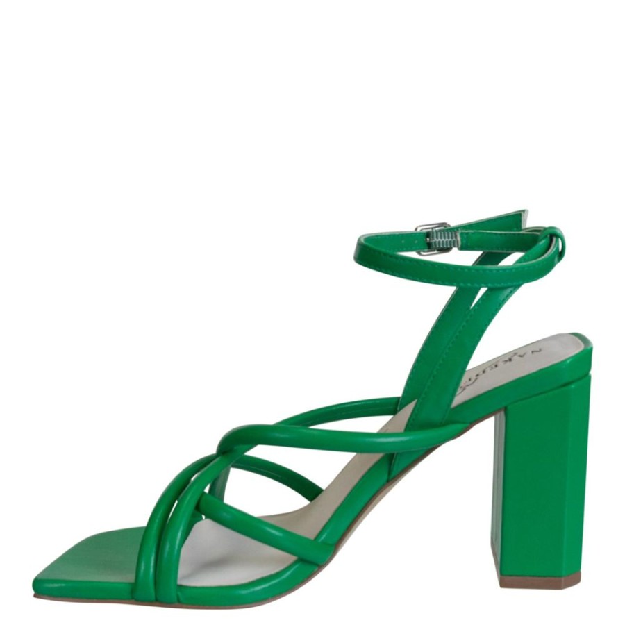 Shoes NAKED FEET | Naked Feet - Mood In Heeled Sandals Green