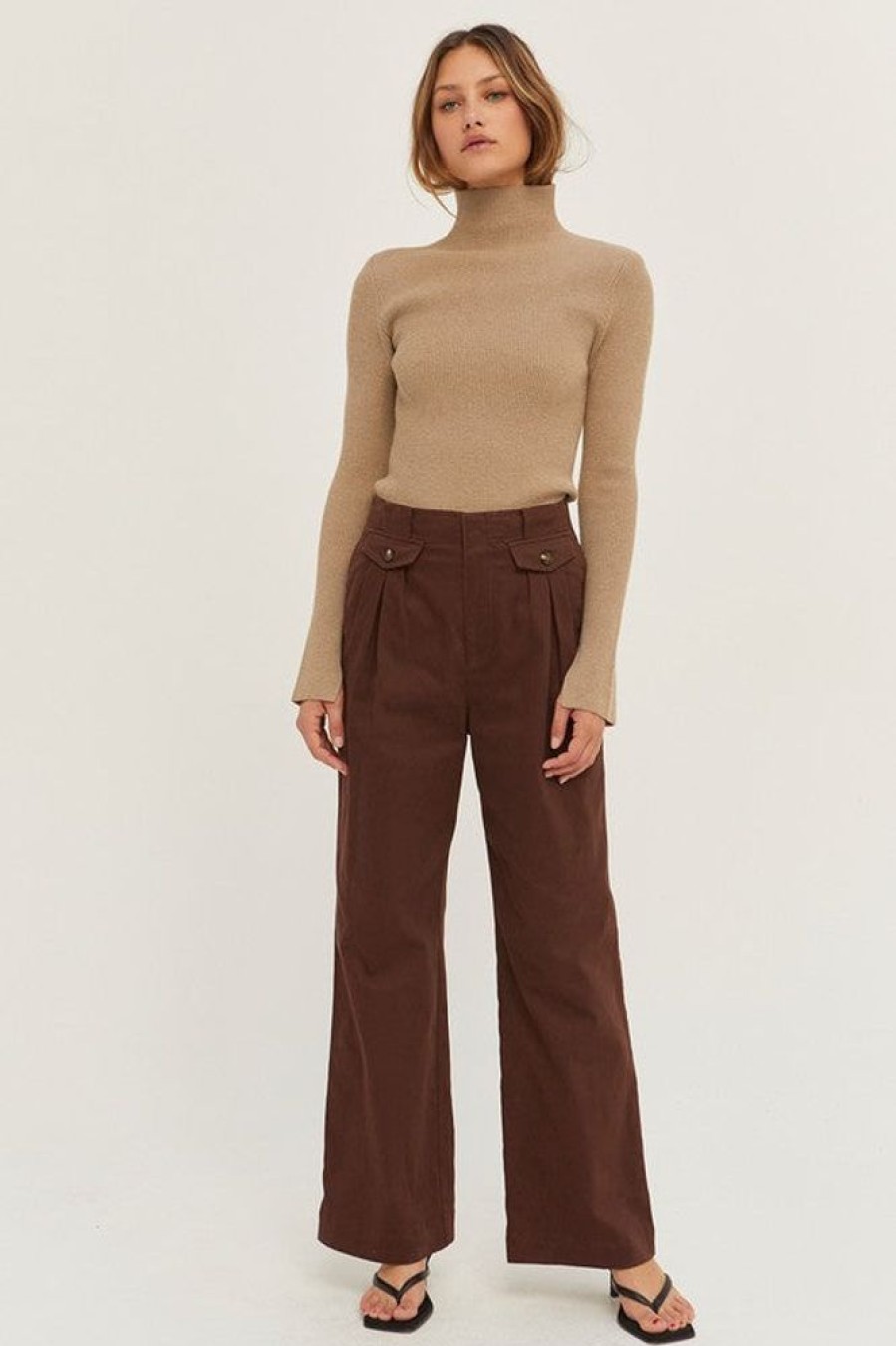 Clothing Crescent | Oriane Demin Pants Choco