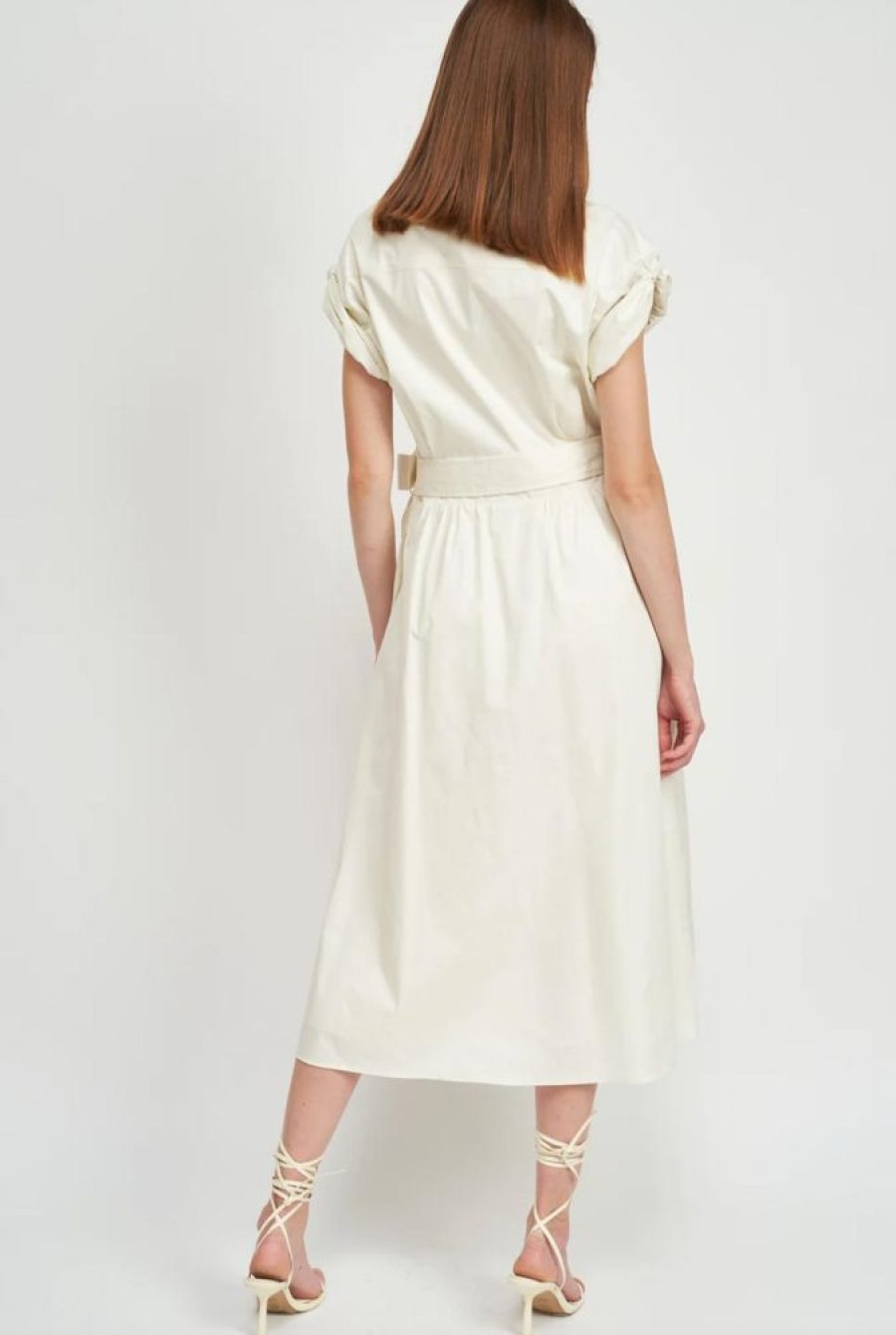 Clothing Ensaison | Zoya Midi Shirtdress Cream