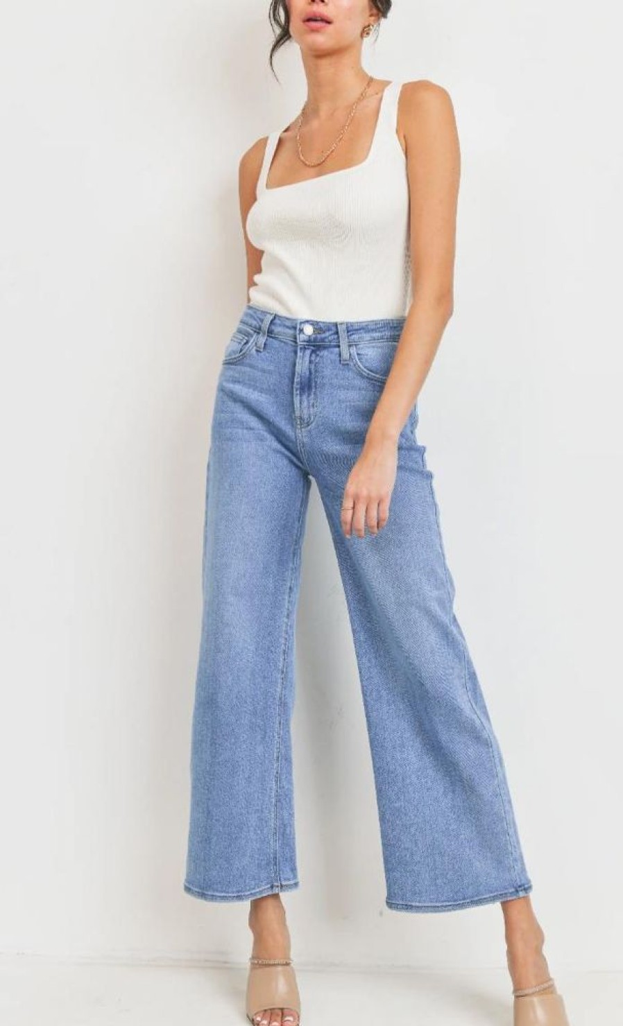 Clothing Just Black Denim | The Classic Wide Leg Medium Wash