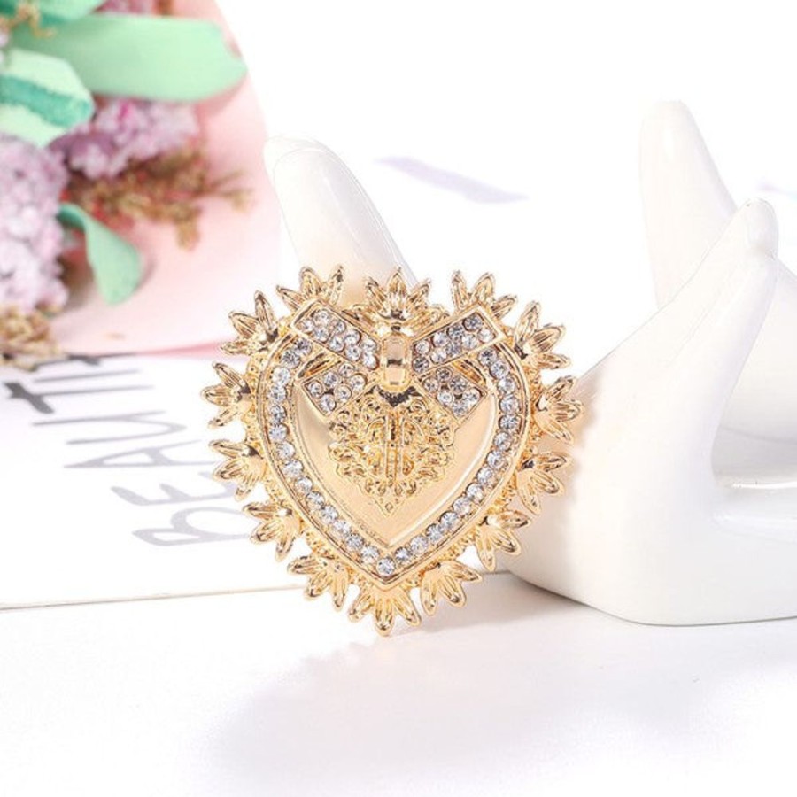 Accessories Ole | Coeur Brooch Gold