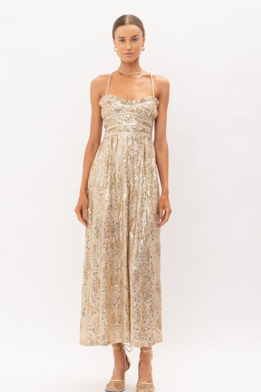 Clothing Sofie the label | Josy Sequin Dress Gold