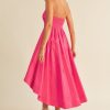 Clothing Mable | Avril Hi-Lo Dress Hot Pink